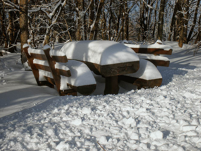 Verschneite Sitzgelegenheit im OdenwaldDez 2010 012 Kopie