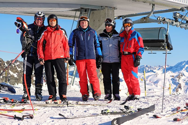 Skifahrer Gruppenbild, Greifspitz
