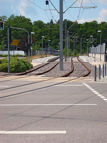 Neue Gleise der Saarbruecker Stadtbahn, 2009 Kopie